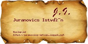 Juranovics István névjegykártya