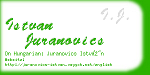 istvan juranovics business card